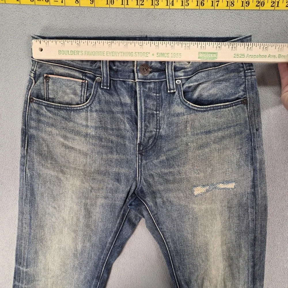 Banana Republic Jeans Mens Blue Selvedge Slim Fit‎ Distressed Fits 27x28